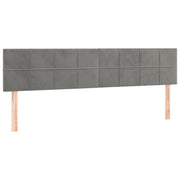 Testiera | Testata Grigio Chiaro 180x5x78/88 cm in Velluto