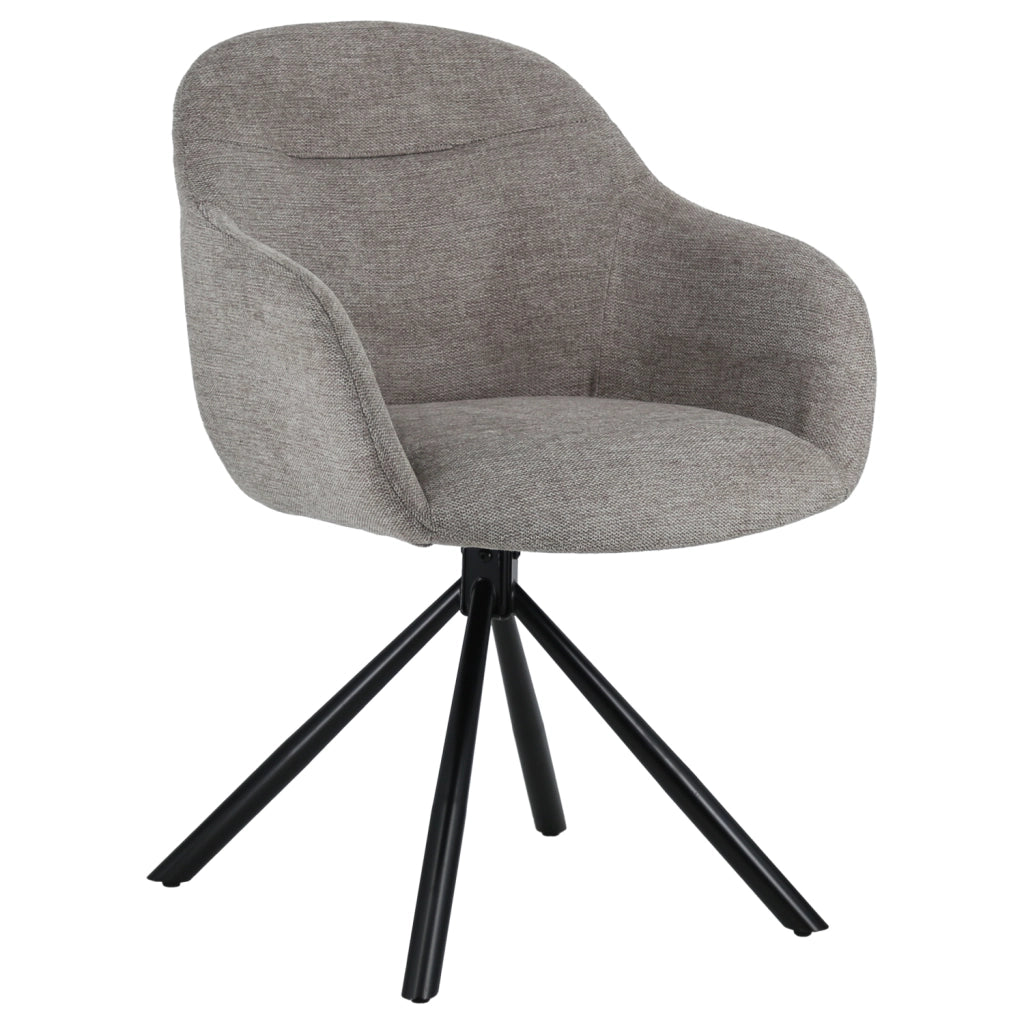 Set di 2 sedie in tessuto grigio SAFFI