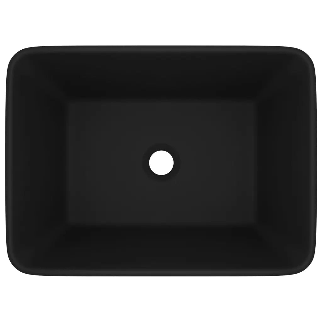 Lavandino Luxury Nero Opaco 41x30x12 cm in Ceramica 147052