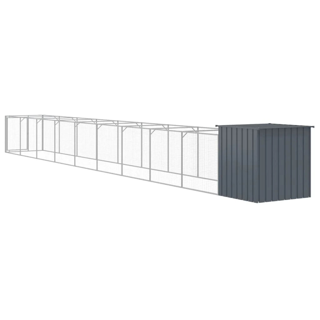 Cuccia per cani con cortile 110 x 1017 x 110 cm antracite 02_0043462