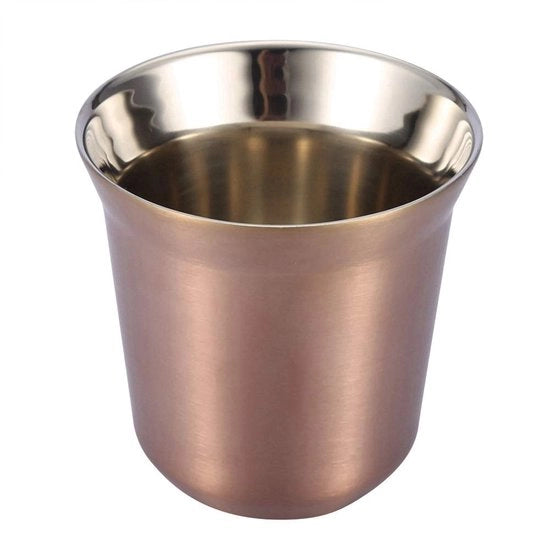 Tazza a Doppio Strato 85 ml - Acciaio Inossidabile - Sostenibile - Campeggio - Tè - Bevande Sicure
