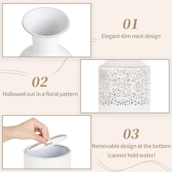 Set di Tre Vasi da Terra in Metallo Alto - 83/68/55cm 

Specifica:

- Dimensioni: 83/68/55cm 
- Materiale: Metallo