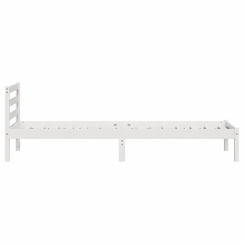 Struttura del letto con testiera Bianco 215,5 x 105,5 x 69,5 cm 869765