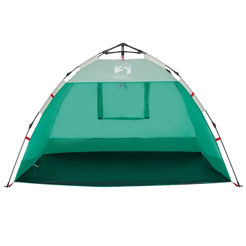 Tenda da Spiaggia 2 Persone Verde Rilascio Rapido Impermeabile