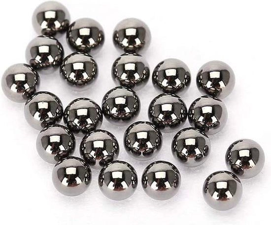 Nail Art con Palle di Acciaio - 3 Colori 6 Dimensioni Mini Perle Metalliche per Nail Charms Design (Nero) .
