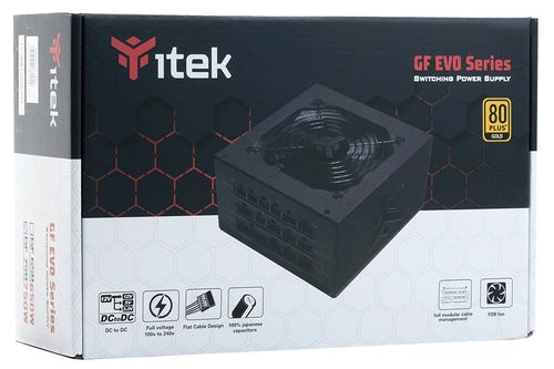 itek GF750 EVO alimentatore per computer 750 W 24-pin ATX ATX Nero