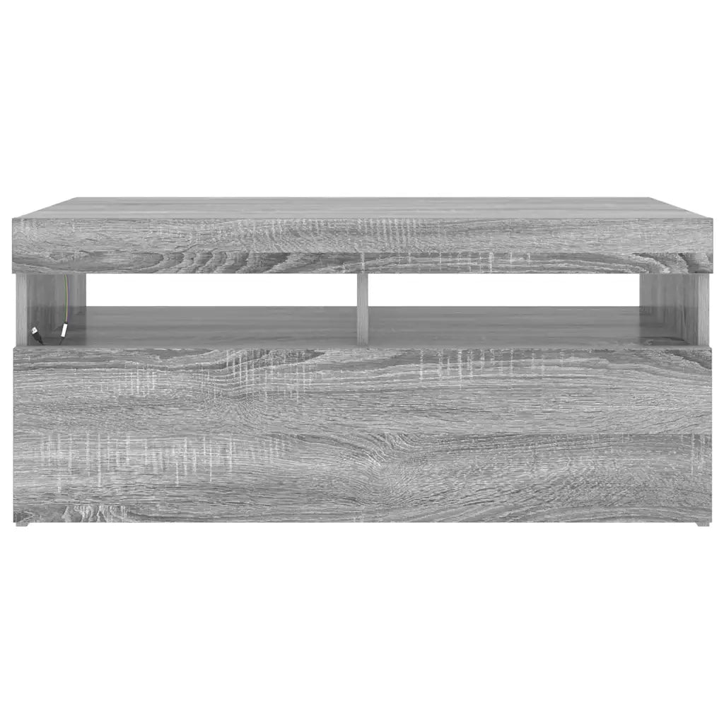 Mobile Porta TV con Luci LED-Mobile per TV-Credenza TV Grigio Sonoma 90x35x40 cm 759234
