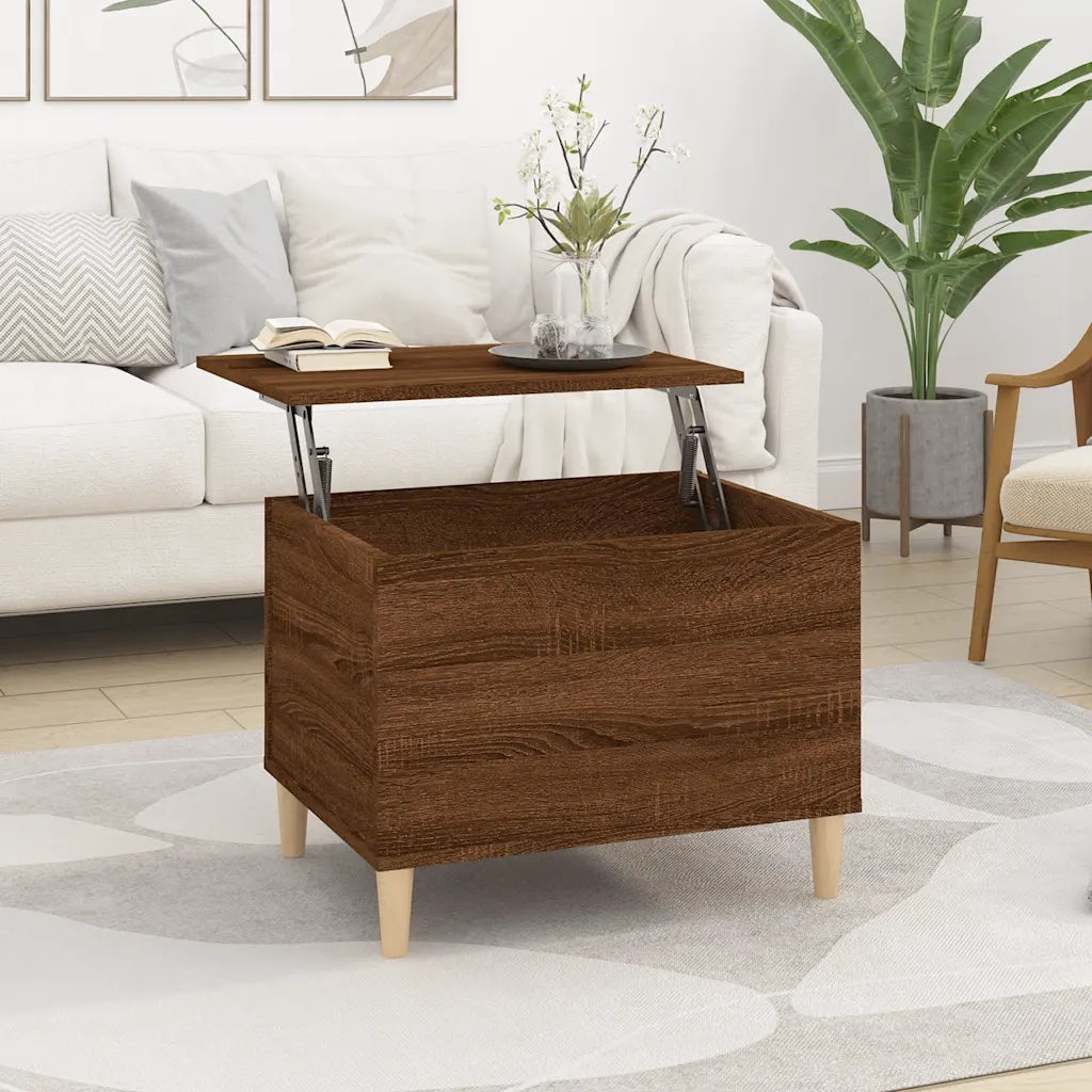 Tavolino salotto | Tavolino da caff¨¨ | Tavolino da Soggiorno Rovere Marrone 60x44,5x45 cm Legno Multistrato
