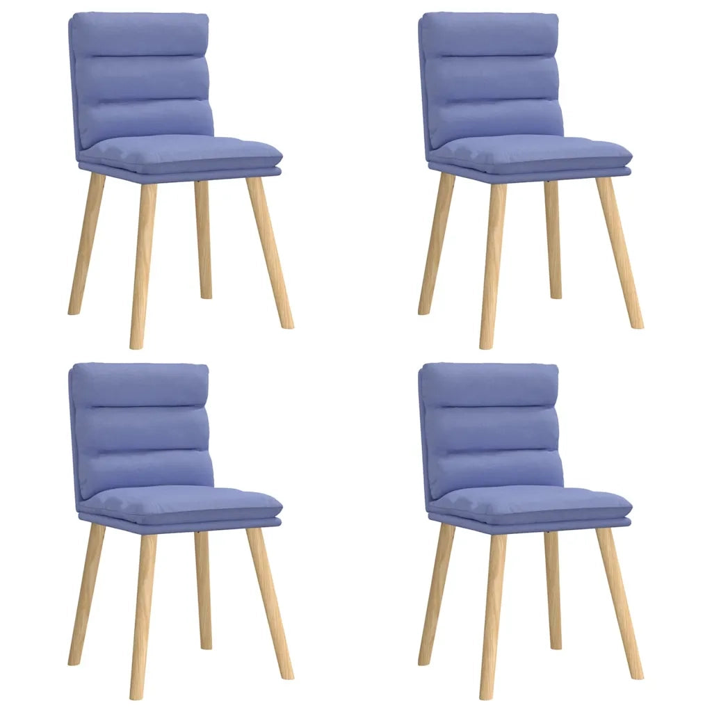 Sedie da Pranzo 4 pz Blu Jeans in Tessuto 3315403