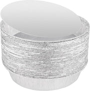 Fogli di alluminio ronde per piatti - 100 pezzi - Resistente al forno - Ideali per congelare - Materiale riciclato - Forma a ciotola