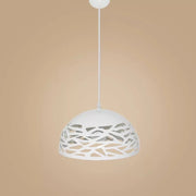 Lampadario sospeso a campana cupola luce led E27 in metallo nero bianco moderno
