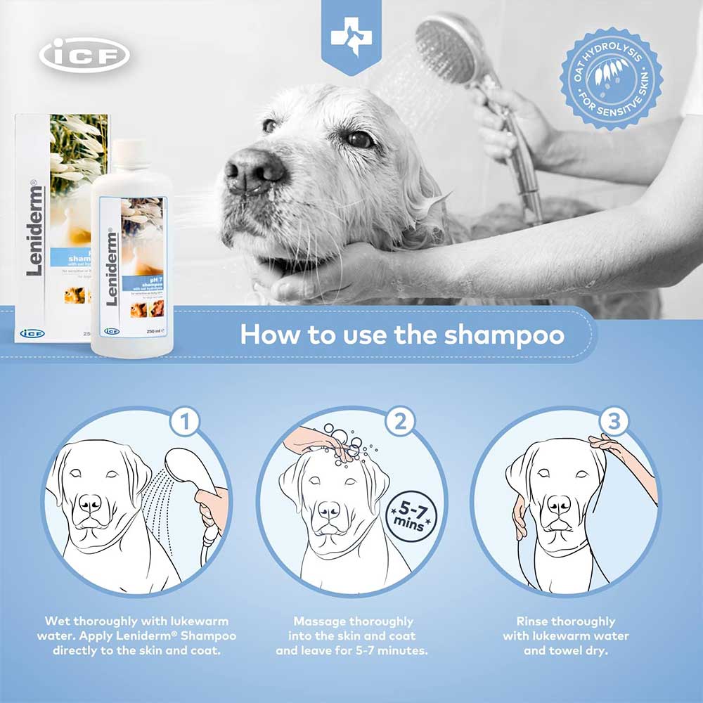 ICF Dog & Cat Leniderm Shampoo 250ml