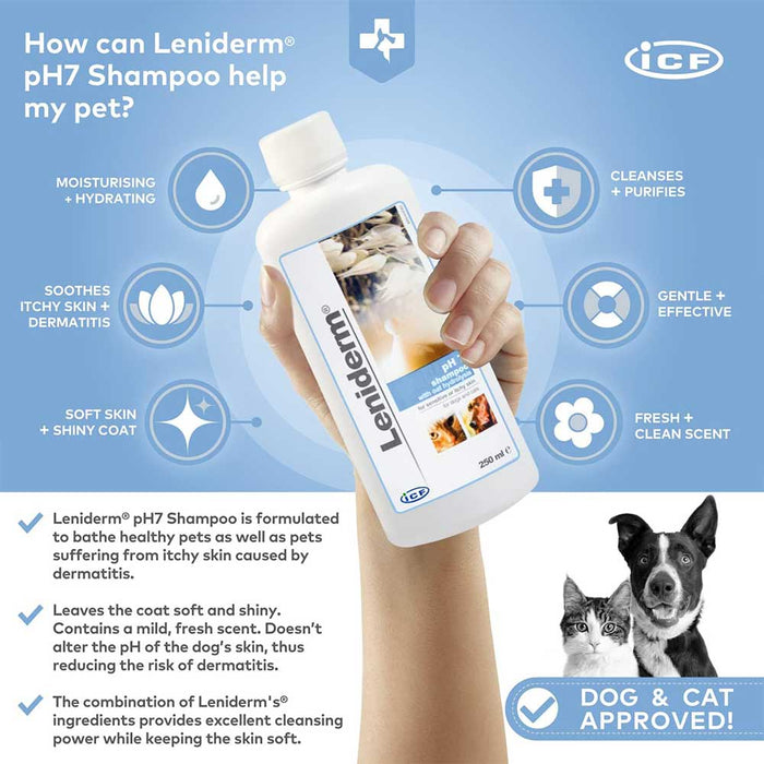 ICF Dog & Cat Leniderm Shampoo 250ml