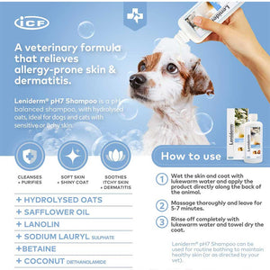 ICF Dog & Cat Leniderm Shampoo 250ml