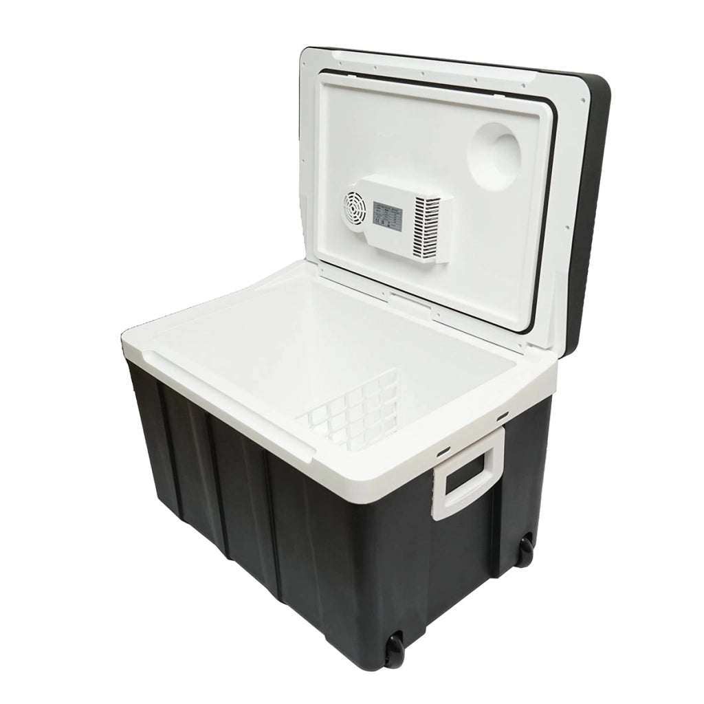 Frigorifero termoelettrico, capacità 50L, alimentazione 12V, potenza 48W con adattatore 220V, Breckner Germany.