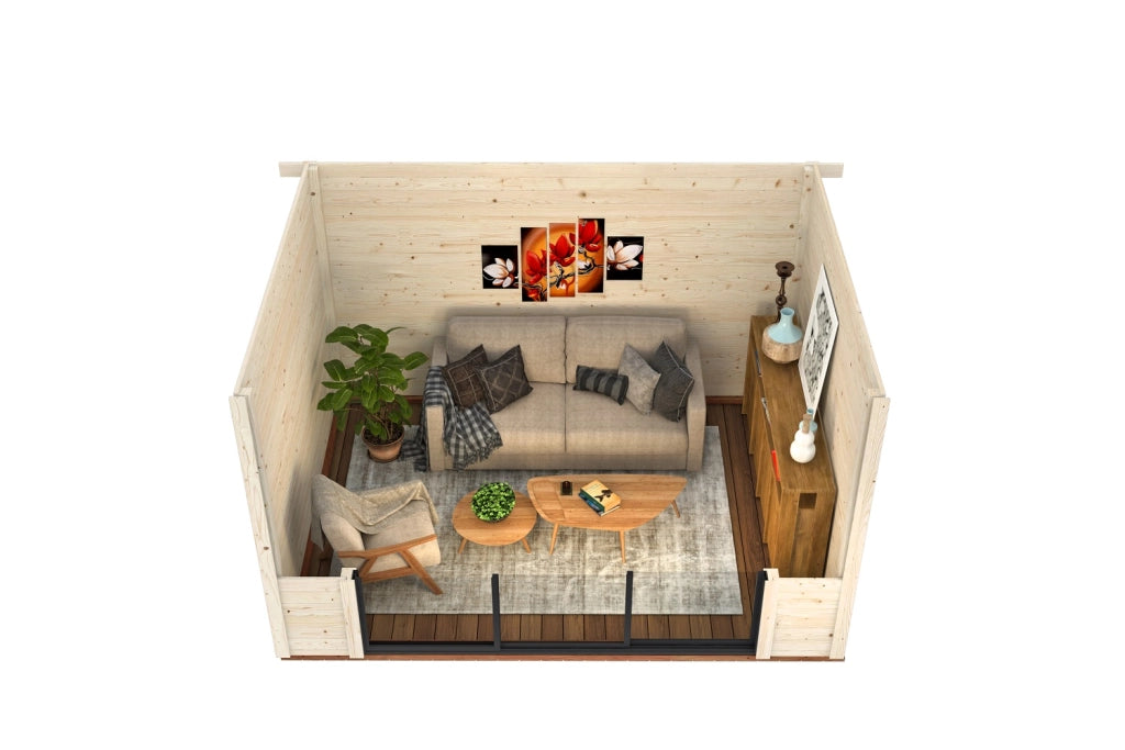 Casetta in legno non trattato Lydia B 385X291