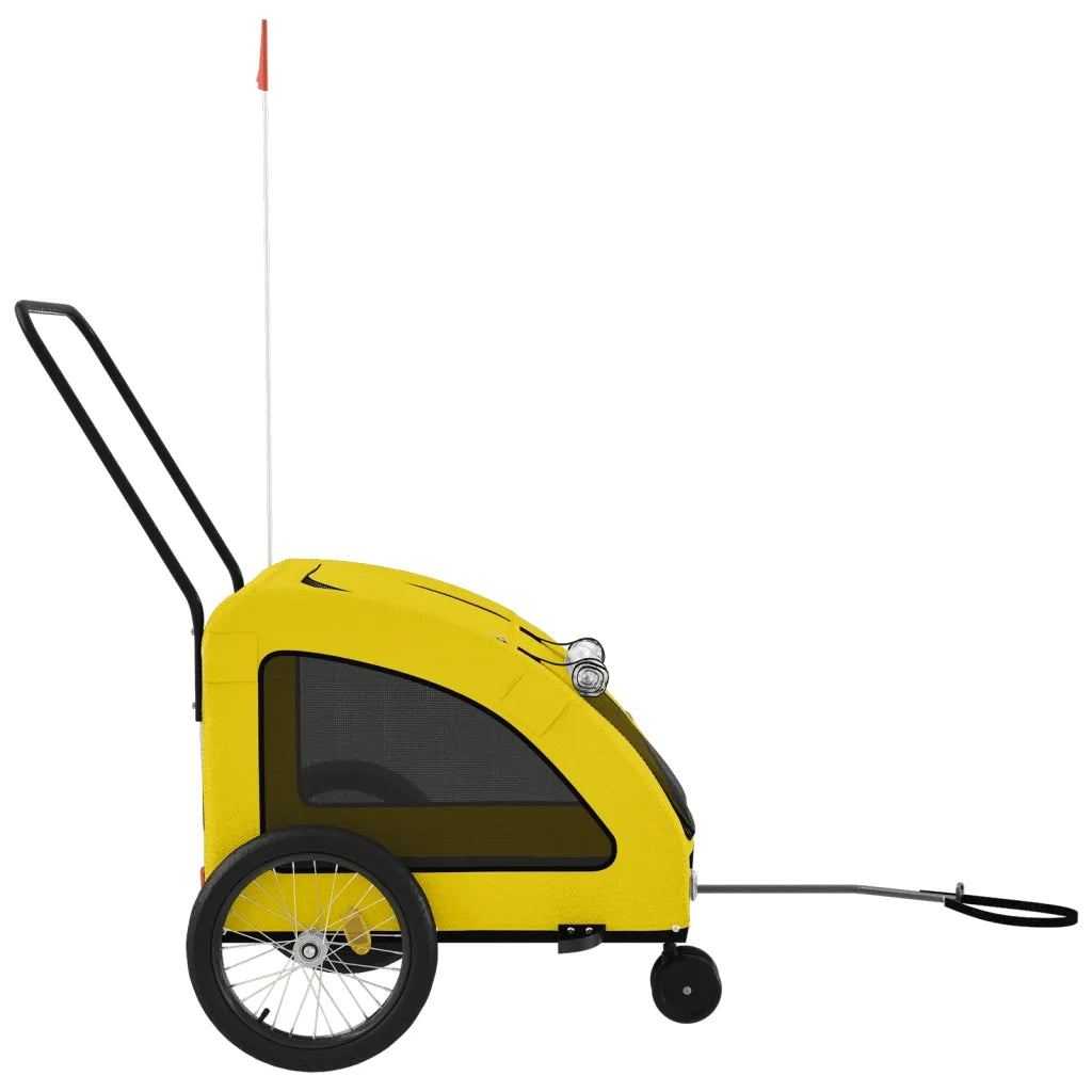 Rimorchio da Bici per Animali Giallo Oxford e Ferro CFW6802632