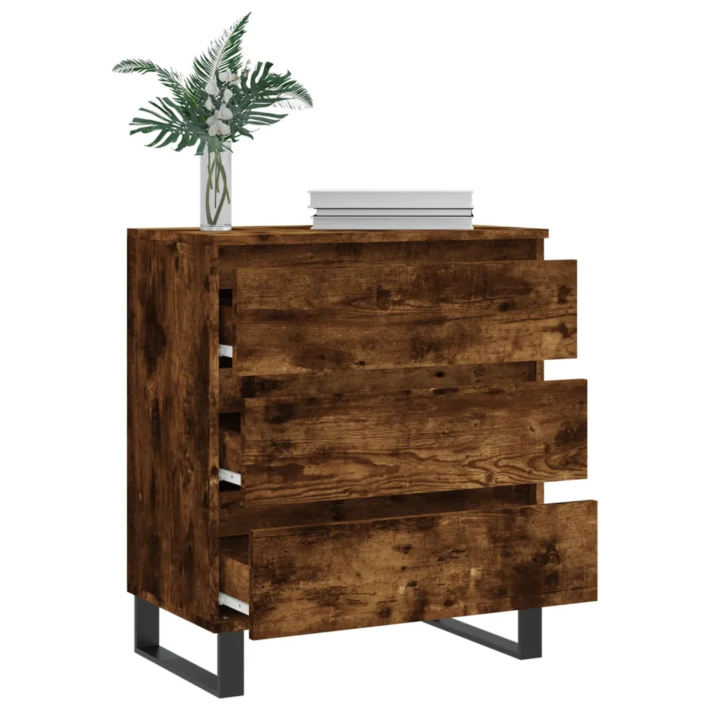 Credenza Rovere Fumo 60x35x70 cm in Legno Multistrato 827193