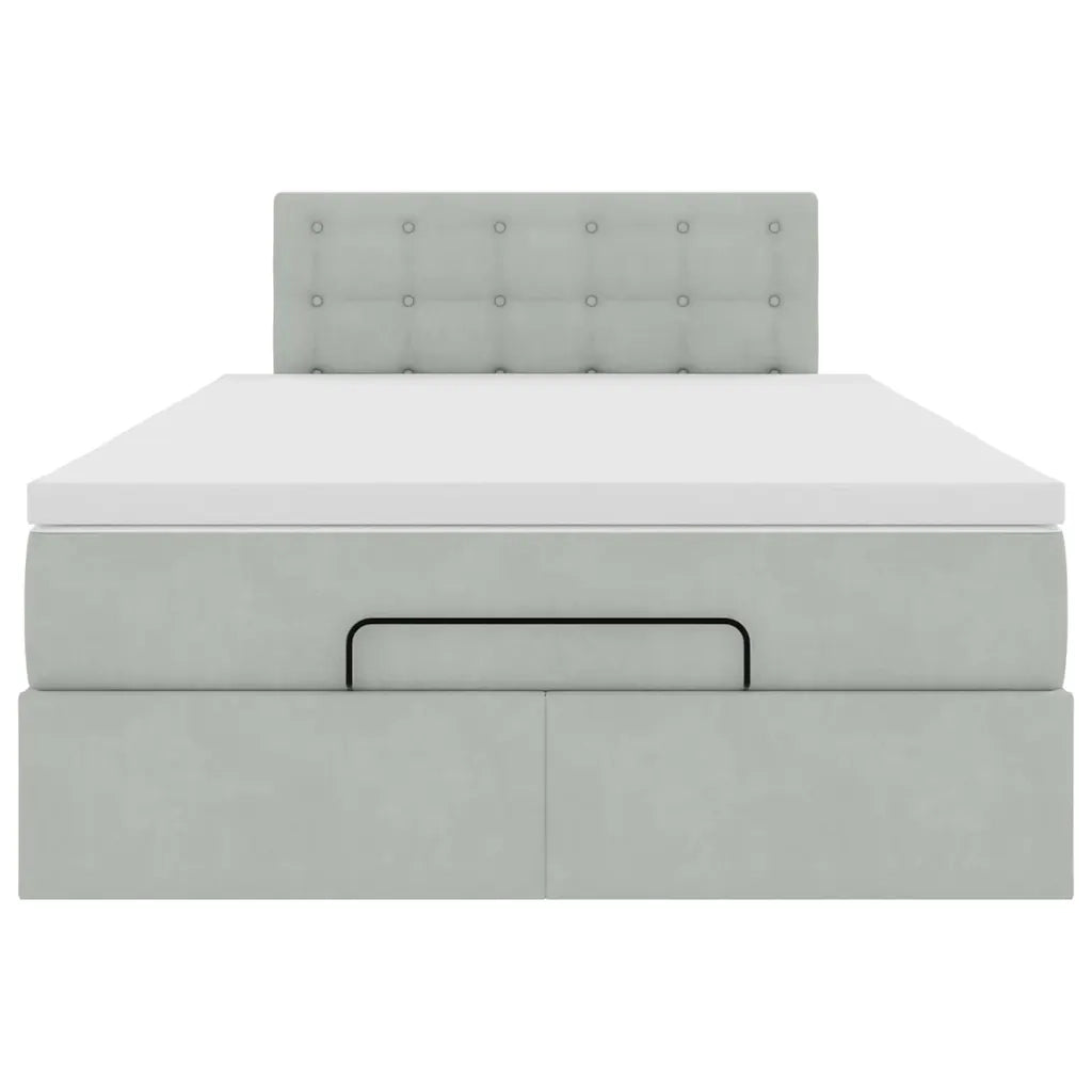 Struttura Letto Pouf con Materasso 120x200 cm Velluto 3311909