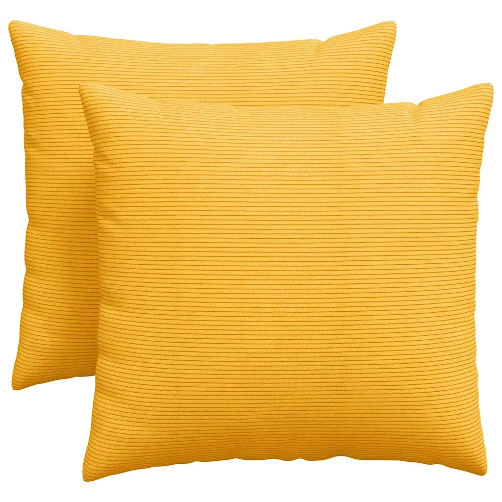 Cuscini da Divano 2 pz-Set di 2 Cuscini per Sofa Giallo Chiaro 45 x 45 cm