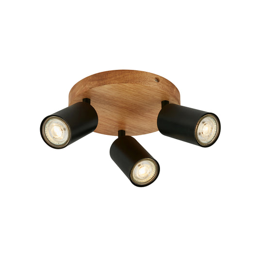 Spot Vintage Kullig Metallo Nero 3 Luci Gu10