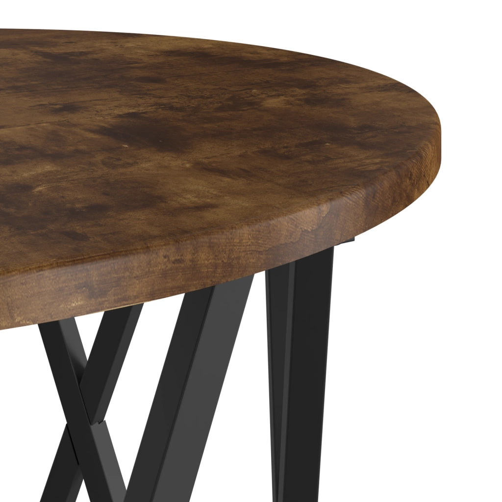 Tavolini Impilabili 2 pz Legno Fumoso