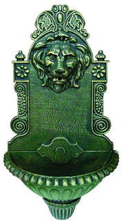Tata Linda FONTANA IN GHISA LEONE ANTICHIZZATA CON RUBINETTO col. Verde