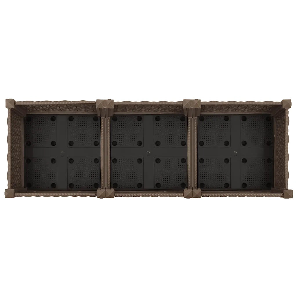 Fioriera Rialzata-Vaso da Esterno-Fioriera Elevata 120x40x71 cm in Polipropilene 907347