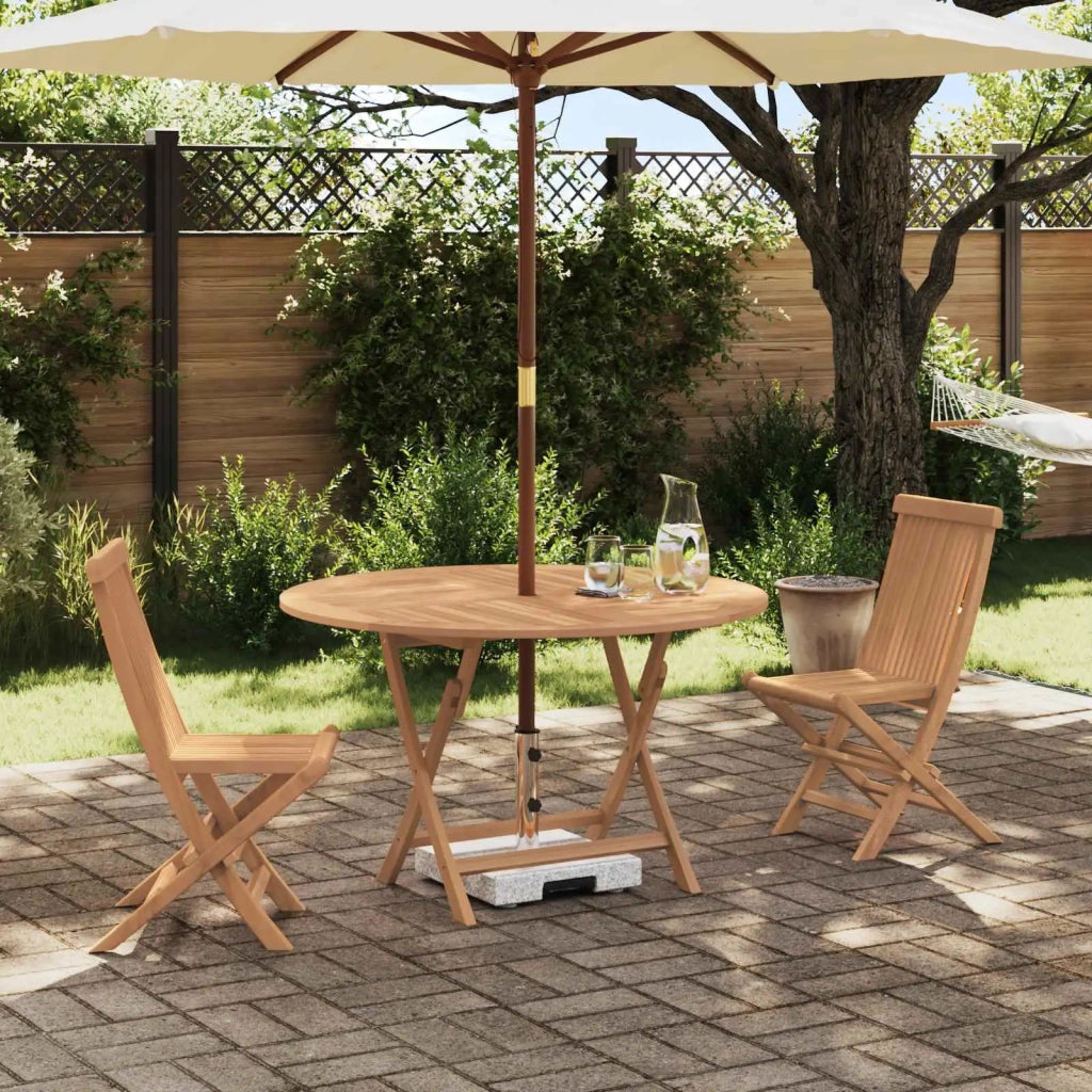 Set Bistro da Giardino 3 pcs Naturale Legno di teak solido 3437376