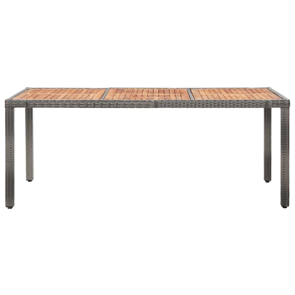 Set di mobili da giardino mobili da esterno 9 pezzi con cuscini resina intrecciata grigia 02_0018090