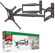 Supporto per schermo da parete da 104 cm, doppia braccio 13-90 pollici, supporto per schermo da parete rotativo e completamente regolabile, max. VESA 600x400, capacità di sostenimento 60 kg, stabilità extra, per LED OLED LCD.