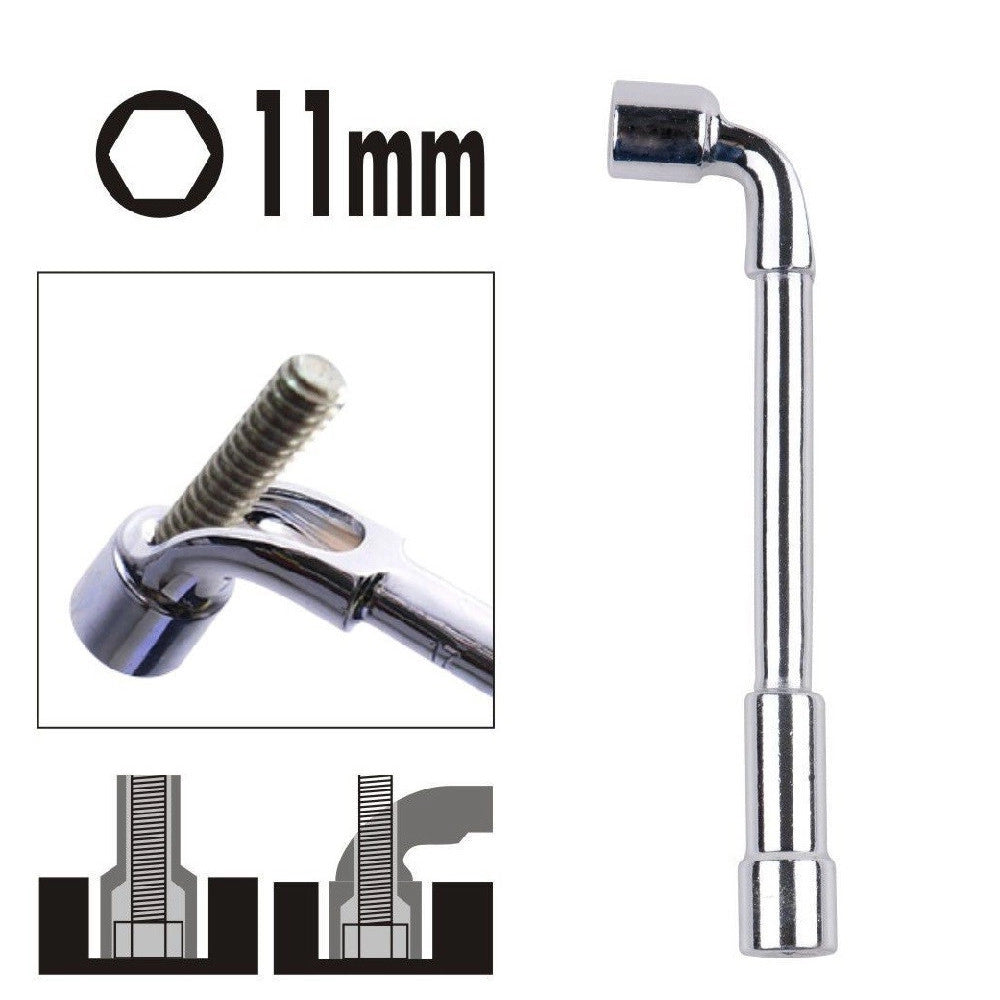 Trade Shop - Chiave Tipo L Bussola 11mm Bocca Esagonale Cromo Vanadio Acciaio 91619 Ferramenta -