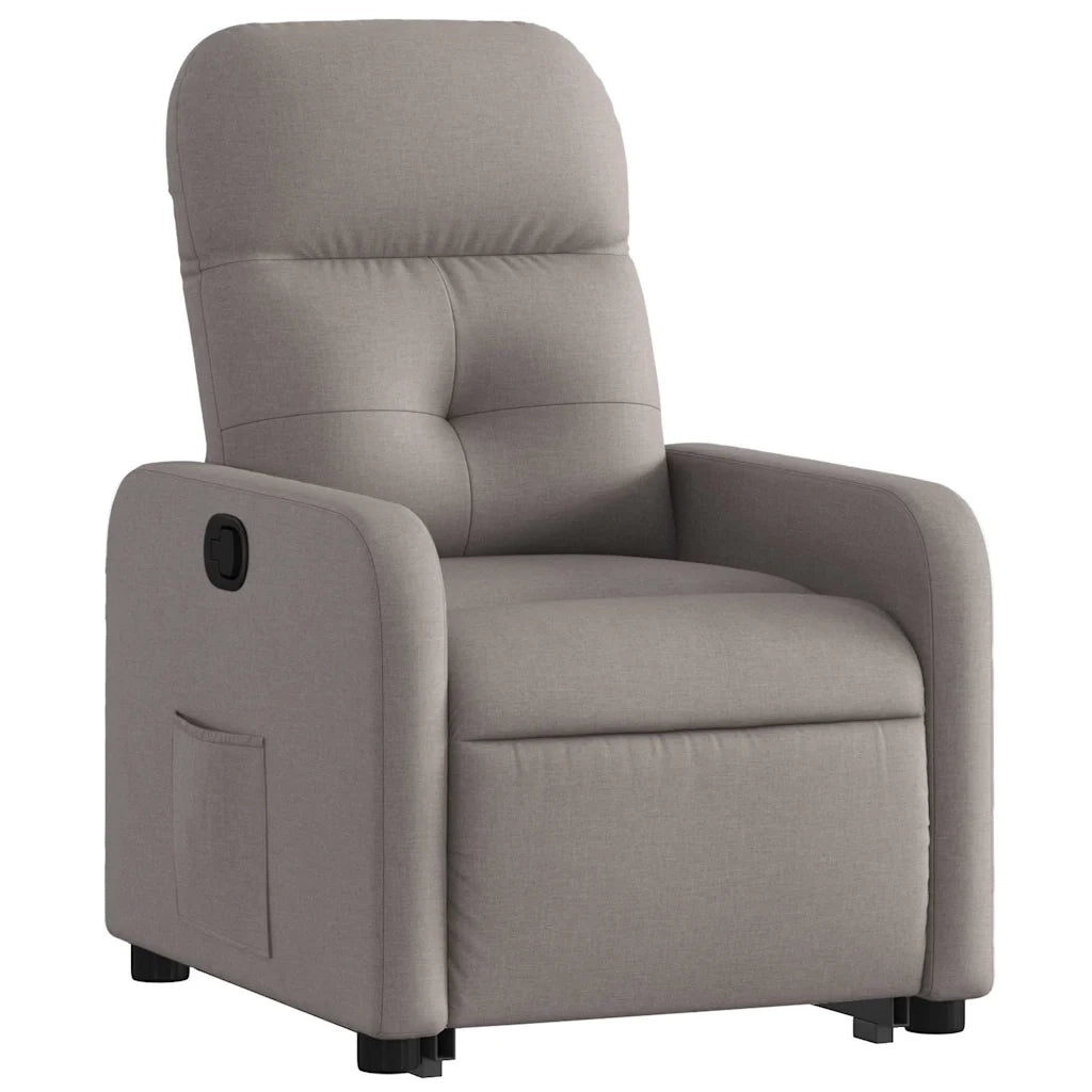 Poltrona Alzapersona Reclinabile Tortora in Tessuto 3206802
