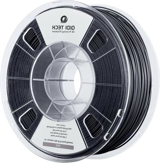 Filamento nero 1,75mm ASA per stampante 3D - Alta resistenza UV - Bassa odore - Parti funzionali all'aperto - Carrozza 1KG