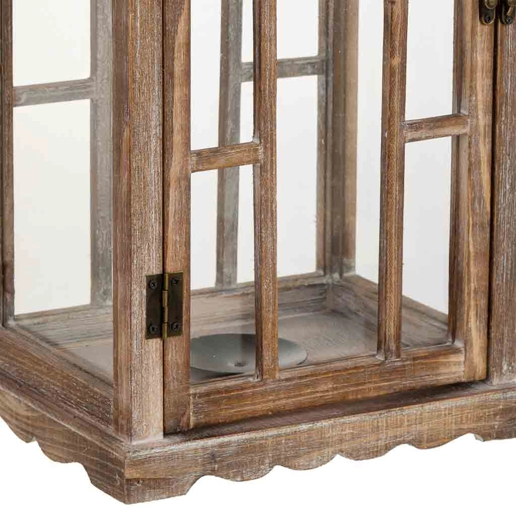 Lanterna in legno 26x21x58h cm