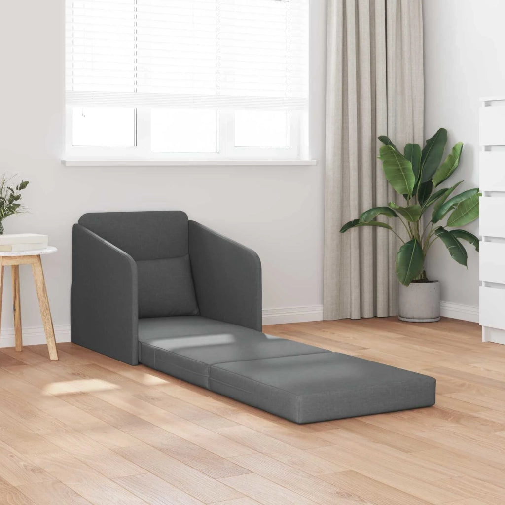 Divano letto | Sof¨¤ letto | Letto singolo Grigio scuro 65 x 80 x 83 cm Tessuto