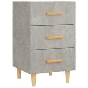 Comodino | Armadio da Notte | Mobiletto da notte Grigio Cemento 40x40x66 cm in Legno Multistrato