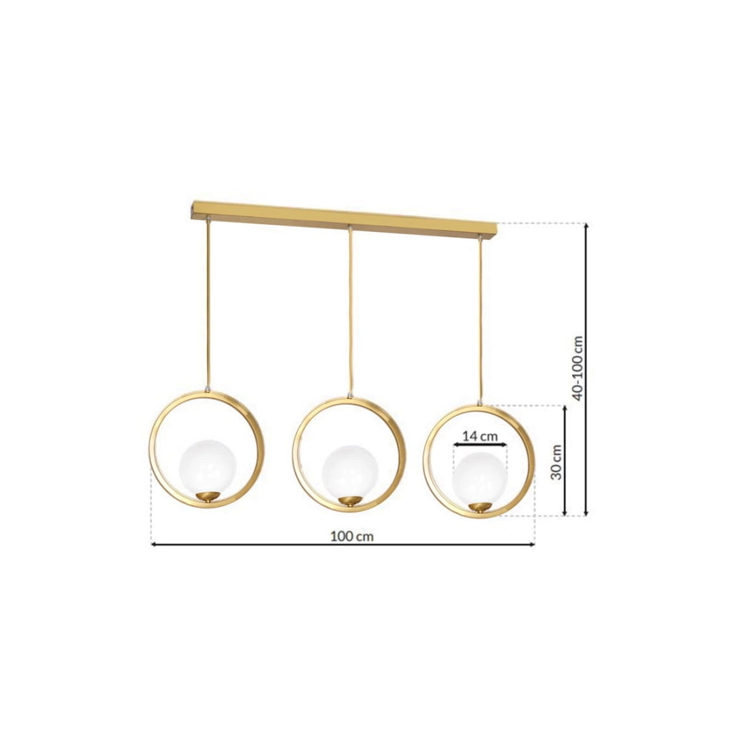 Lampadario Vienna Milagro MLP5574 3xE14 oro bianco