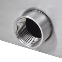 Cascata per Laghetto Rettangolare con LED in Acciaio Inox 60 cm 41673