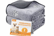 Pannelli per cani/gatti lavabili 60 x 90 cm – Set da 2 pezzi – Mattonelle per urina veloci per cani/gatti – Pannelli di addestramento riciclabili – Pannelli per incontinenti grigi