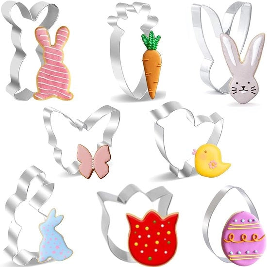 Set di 8 Forme per Decorazione di Ciambelle in Acciaio Inossidabile - Forme per Ciambelle - Decorazione di Dolci - Materiale di Sicurezza 430 - Forme per Ciambelle Decorative