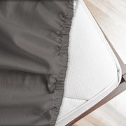 Lenzuolo letto sotto con angoli 100% puro cotone Made in Italy tinta unita Tortora - 1 Piazza maxi