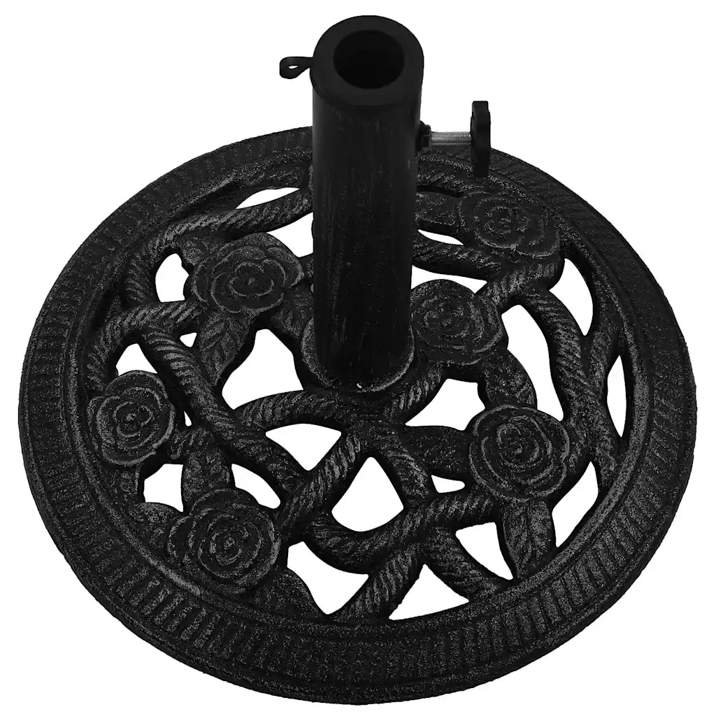 Base per ombrellone-Supporto per ombrellone Nera 40x40x32 cm in Ghisa