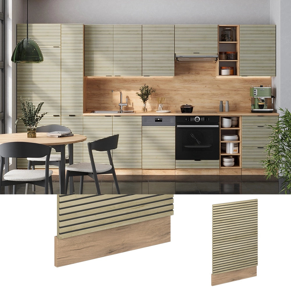 Pannello frontale Fame-Line Pannello in quercia/Rovere dorato 60 cm, PL Marmo Vicco
