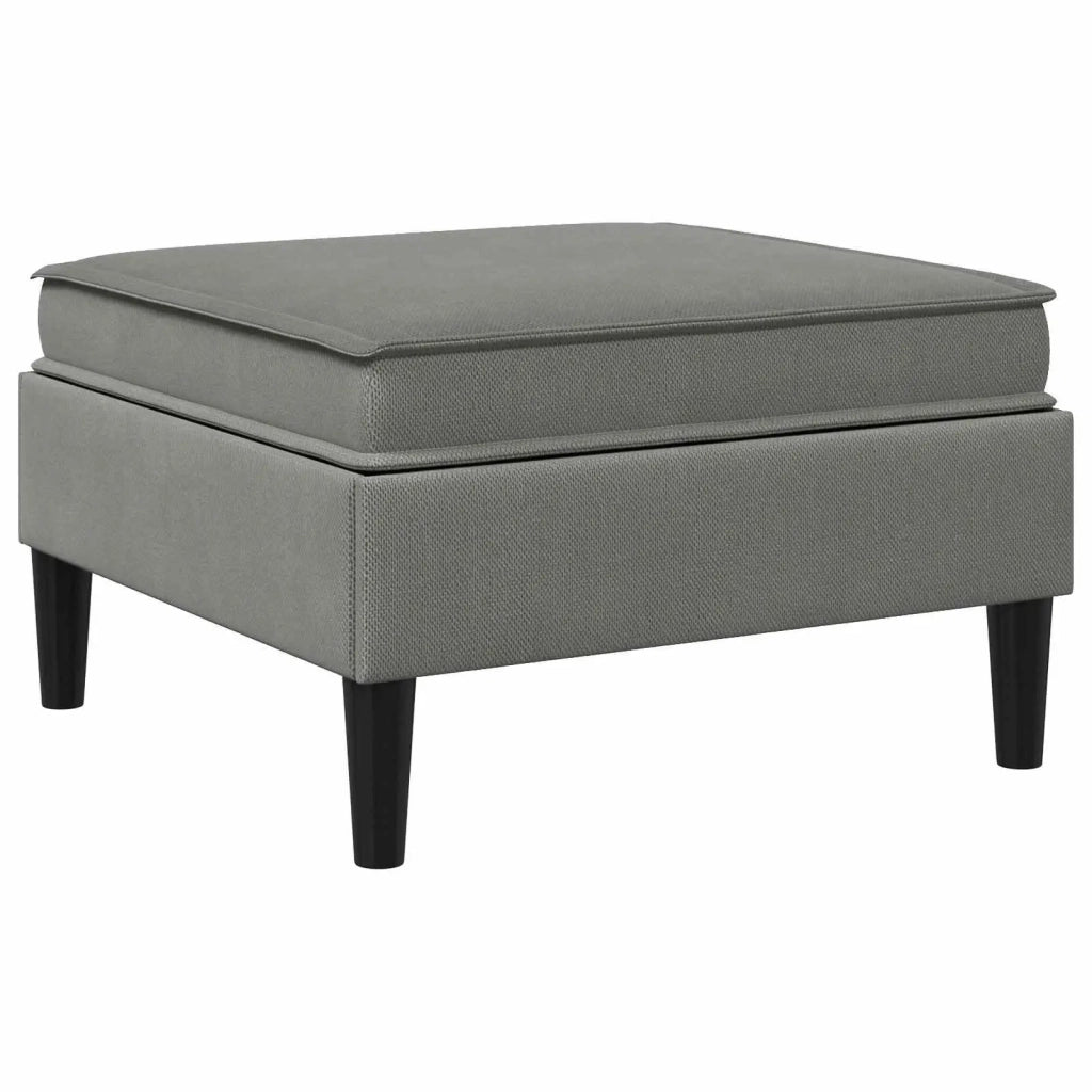 Pouf con Storage Grigio scuro Velluto