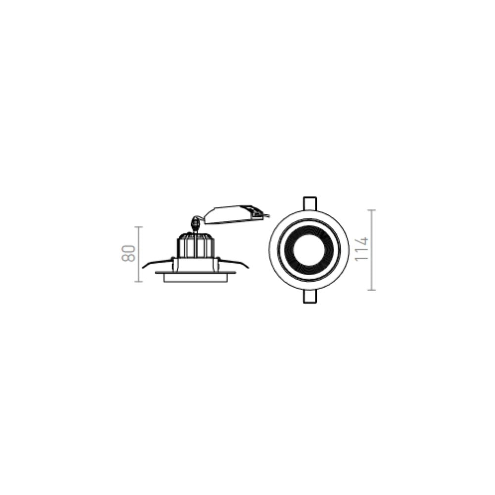 Faretto SHARM R I da incasso bianco rame 230V LED 10W 24° 3000K