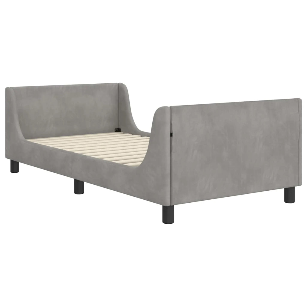 Struttura letto bambini con testata Grigio Chiaro 80 x 200 cm