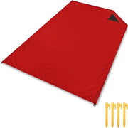 Asciugamano da picnic rosso - Impermeabile e lavabile - 150 x 110 cm