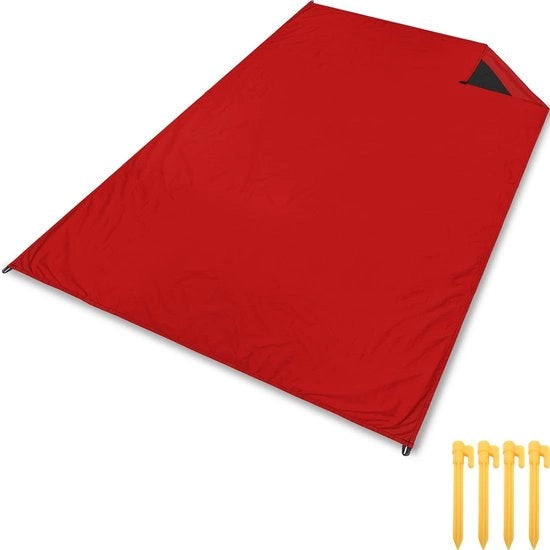Asciugamano da picnic rosso - Impermeabile e lavabile - 150 x 110 cm