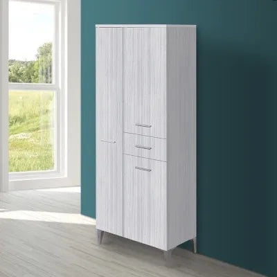 Colonna bagno d'appoggio 60x150 cm grigio con ante e cassetto Desya